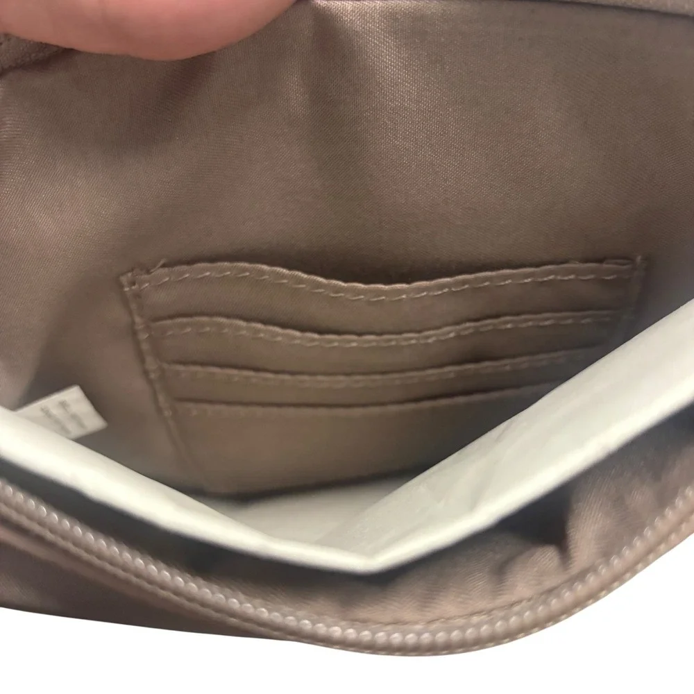 Rachel Zoe‎ Mauve Nylon Wristlet Clutch Bag with Card Slots and Front Pocket